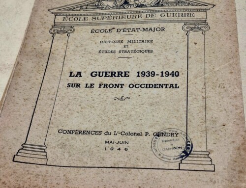 Livre de l&rsquo;Ecole Supérieure de Guerre « La Guerre 1939-1940 sur le front occidental »