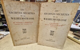 Livres Archives Secrètes de la Wilhelstrasse