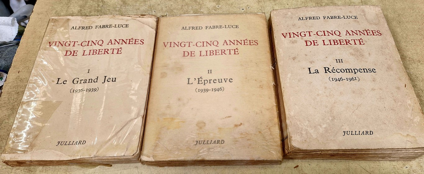 Livres en 3 volumes "Vingt-cinq années de liberté"