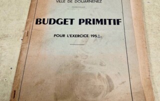 Dossier représentant le Budget de la Ville de DOUARNENEZ pour l'exercice 1952
