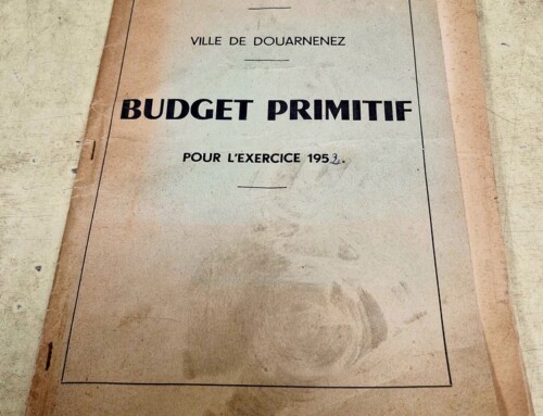 Dossier représentant le Budget de la Ville de DOUARNENEZ pour l&rsquo;exercice 1952
